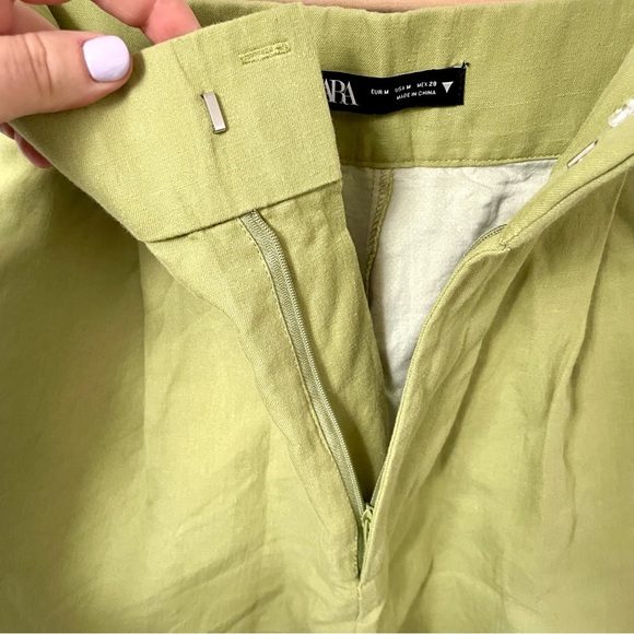 Zara Linen Cotton Blend  Shorts - Picture 6 of 8